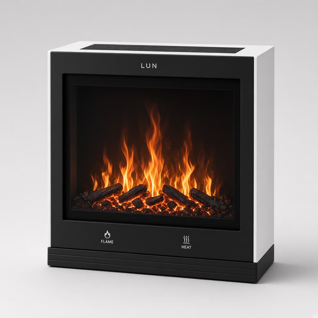 LUN Electric Fireplace Heater by LUN — front view